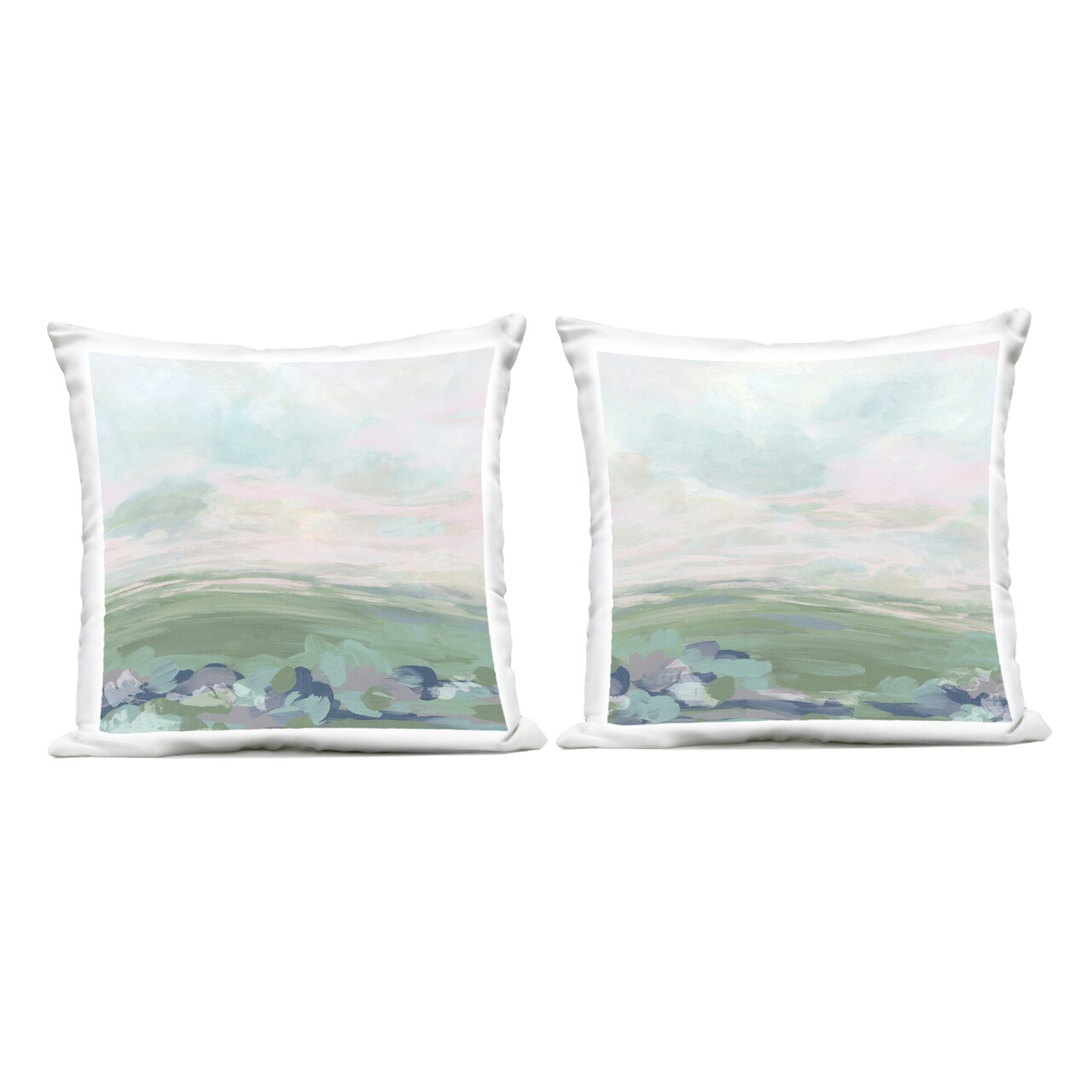 Stupell Industries Abstract Gradient Landscapes 2pc Outdoor Printed Throw Pillow Set Design by June Erica Vess, 18 x 7 x 18